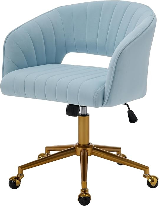 Westice Home Office Desk Chairs, Modern Velvet Rolling Chair, Height Adjustable Swivel Vanity Cha... | Amazon (US)
