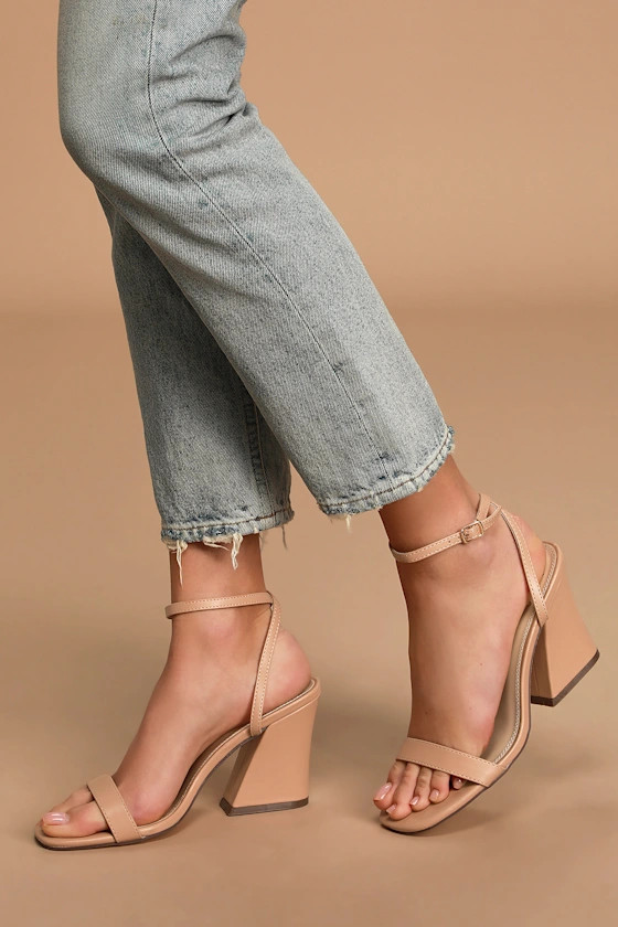 Jadeyn Light Nude High Heel Sandals | Lulus (US)