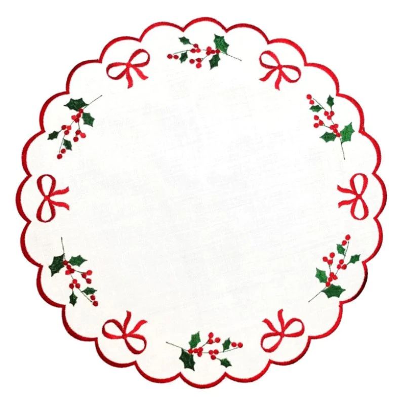 Holly & Bows Christmas Placemat | Over The Moon