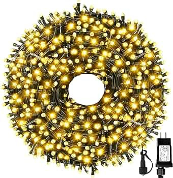 105FT 300LEDs Christmas Lights Outdoor Indoor 8 Modes for Christmas Tree Party Decoration, 100% U... | Amazon (US)