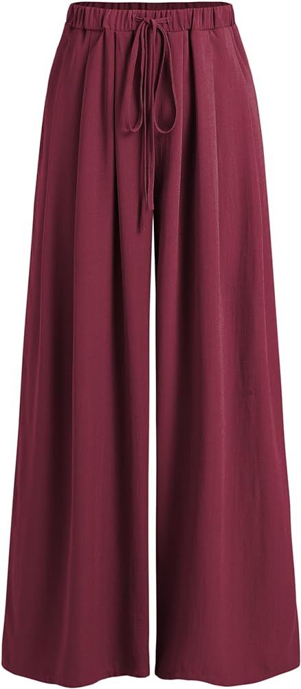 CIDER Elastic Waist Wide Leg Trousers | Amazon (US)