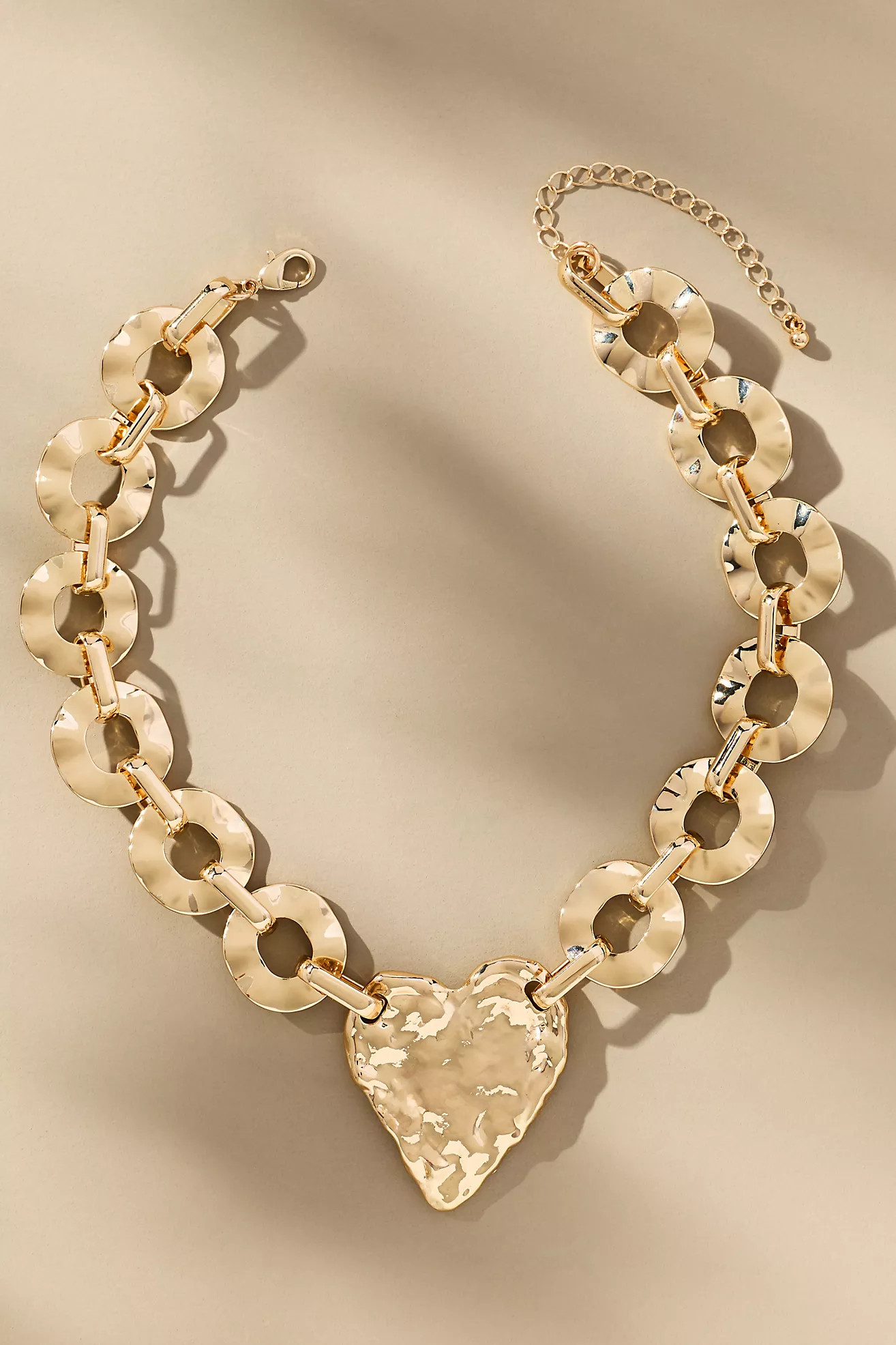 By Anthropologie Chunky Heart Chain Necklace | Anthropologie (US)