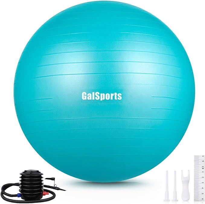 GalSports Exercise Ball (45cm-75cm), Yoga Ball Chair with Quick Pump, Stability Fitness Ball for ... | Amazon (US)
