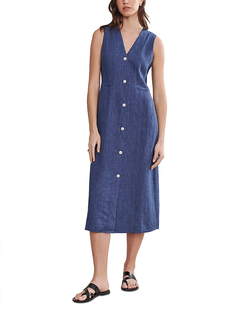 Jenni Kayne Callan Linen Button Front Midi Dress | Bloomingdale's (US)