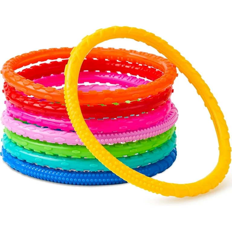 JOYIN Dive Rings Pool Toys, 8 Pcs Colorful Pool Rings for Kids, Underwater Training Pool Diving R... | Walmart (US)