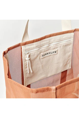 Mesh Beach Bag in Tierra Clay | Revolve Clothing (Global)