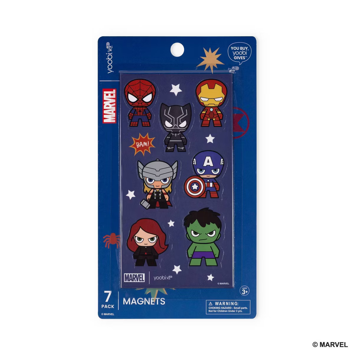 Yoobi Marvel 7pk Magnets | Target