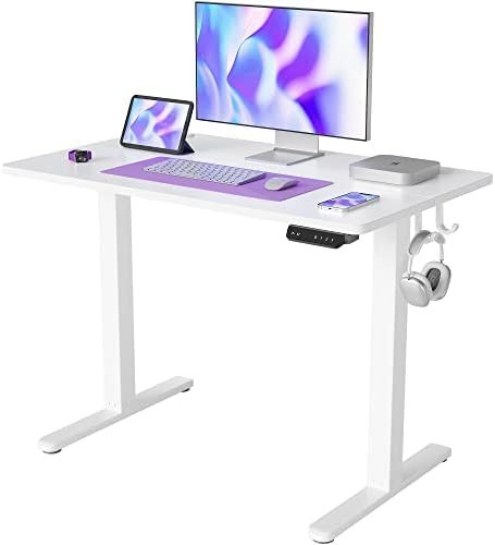 Amazon.com: FEZIBO Height Adjustable Electric Standing Desk, 40 x 24 Inches Stand Up Table, Sit S... | Amazon (US)