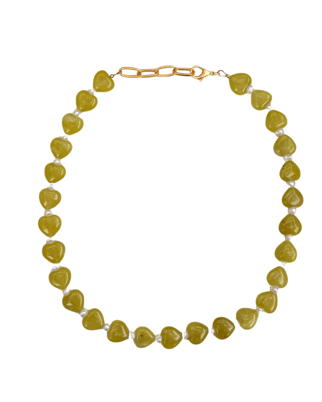 Chartreuse Hearts — Fraypearls | Fraypearls