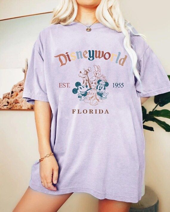 Retro Disneyworld Mickey And Friends Est 1971 Comfort Colors T-shirt, Disneyworld Shirt, Family V... | Etsy (US)