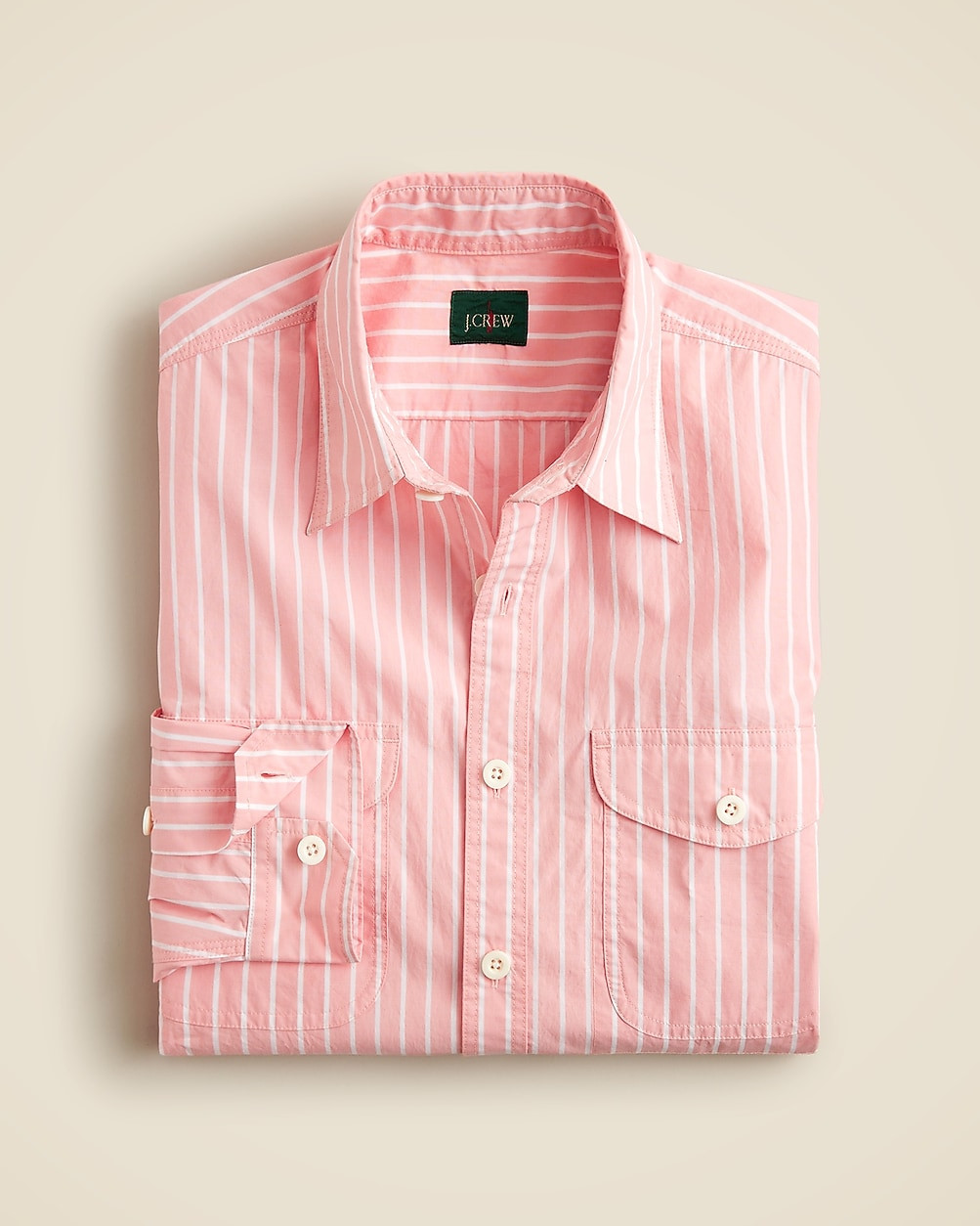 Lightweight cotton two-pocket workshirt in stripe | J. Crew US
