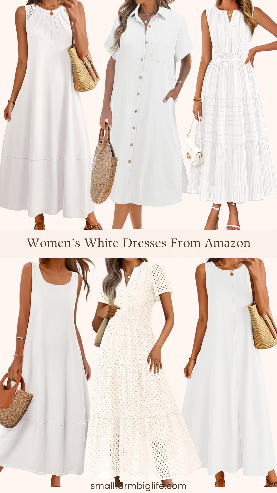 Long white dresses just feel like summer 🤍☀️

From casual spring midi dresses to breezy boho maxi styles, these Women’s Long White Dresses from Amazon are perfect for beach vacations, brunch, or everyday warm weather outfits. Think sleeveless tank dresses, eyelet details, button down shirt dresses, and flowy A-line silhouettes that are effortless, feminine, and easy to style all season long ✨ 

 #LTKootd #LTKOver40 #LTKTravel