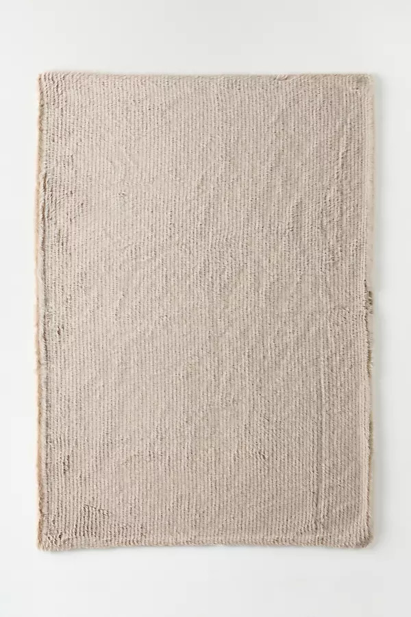 Striped Jacquard Faux Fur Throw | Anthropologie (US)
