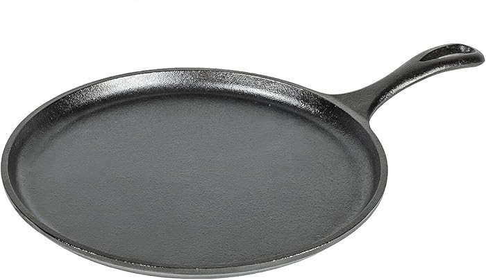 Lodge L9OG3 Cast Iron Round Griddle, Pre-Seasoned, 10.5-inch - Made in USA, Compatible with Stove... | Amazon (US)
