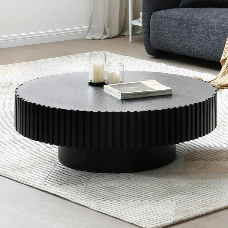Kevinplus 31.49'' Nesting Round Wood Coffee table for Apartment, Modern Living Room Coffee Table ... | Walmart (US)