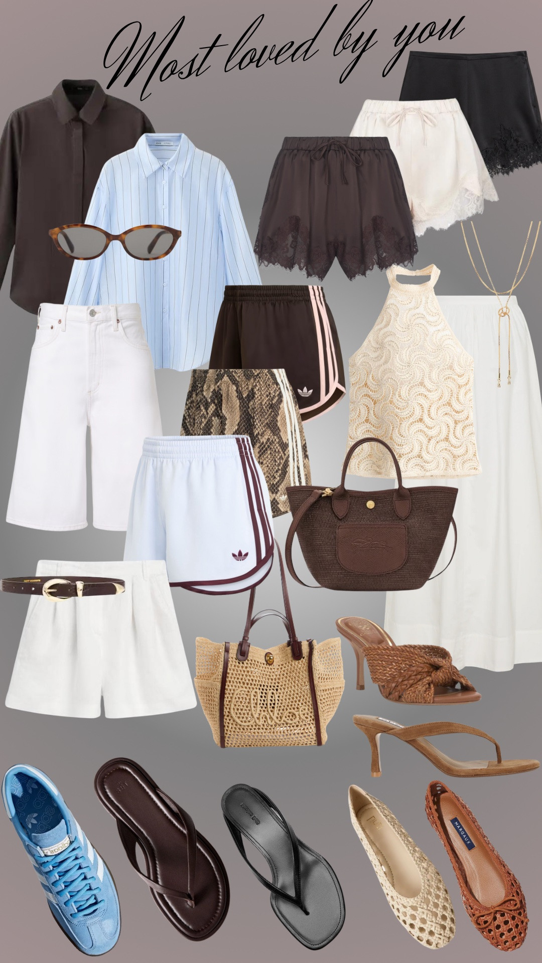 Best sellers✨
Bermuda shorts, adidas sprinter shorts, linen shorts, skirt, shirt, trainers, flats, sandals, heels raffia bag, lace sagin shorts

#LTKsummer #LTKeurope #LTKstyletip