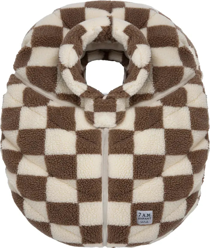 7 A.M. Enfant Faux Shearling Trim Car Seat Cocoon | Nordstrom | Nordstrom