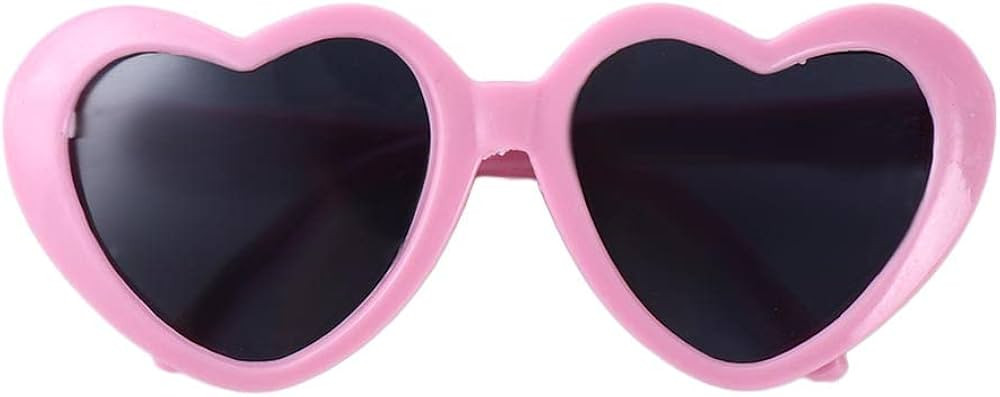 Plastic Pet Glasses, Heart Shaped Cat Sunglasses Cute Cat Eye-Wears Fashion Dog Glasses, Pets Pho... | Amazon (US)