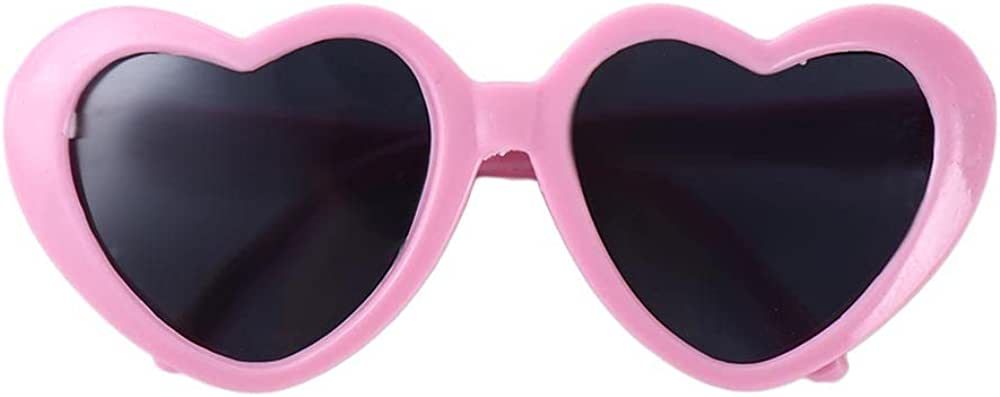 Plastic Pet Glasses, Heart Shaped Cat Sunglasses Cute Cat Eye-Wears Fashion Dog Glasses, Pets Pho... | Amazon (US)