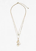 Floral Charm Layered Necklace | Maurices