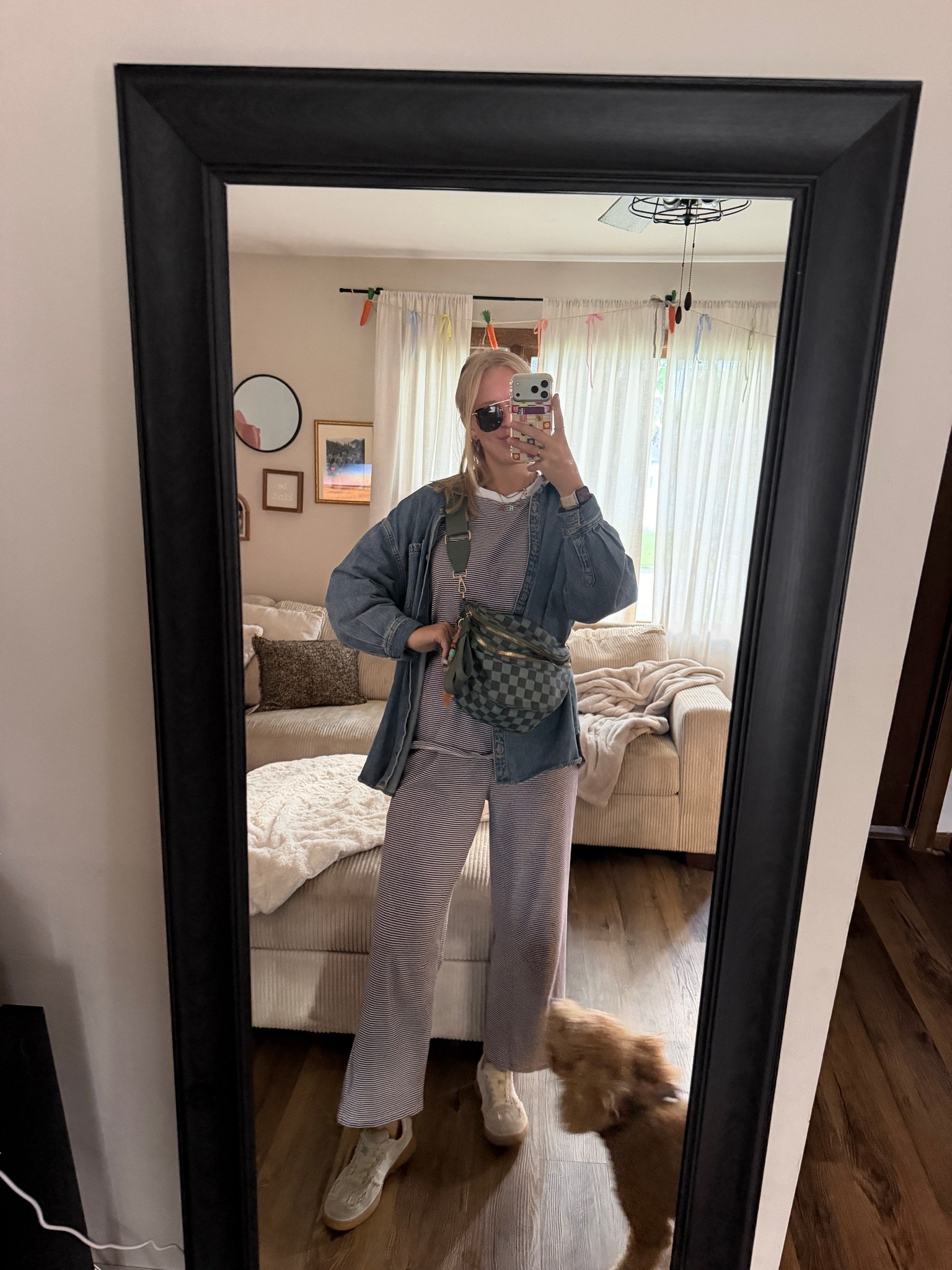 Wednesday’s pumpkin & mum shopping outfit — 09.23.26 🎃🥀

The CUTEST SET!! omgggg 🤩🤎🤍🤎🤍

size medium in brown/white striped Amazon set - $42.99!!!! worth every penny IMO :))
8.5 in Amazon sneakers (the BEST free people dupe 🙌🏼)
large in Old Navy denim shirt (sized up two sizes for a more oversized fit)
💚 green checkered crossbody is from Amazon

cozy, soft, and can be worn separately 🤌🏻

Amazon sets, Amazon finds, Amazon fashion, striped sets, lounge sets, free people dupe, dupe sets, Amazon outfits, trending on Amazon, fall outfits, work from home outfits, outfit of the day

#LTKootd #LTKSaleAlert #LTKOver40