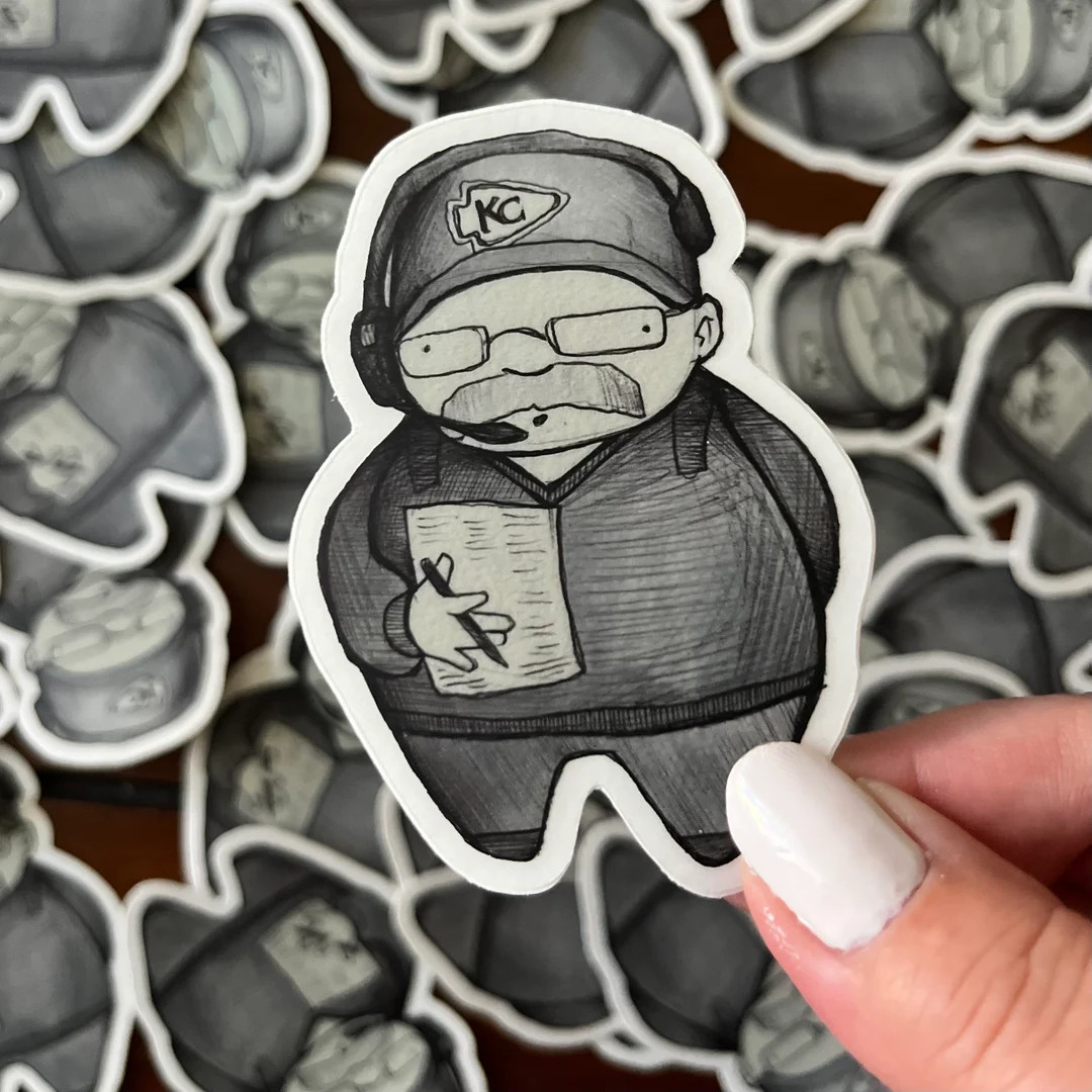 KC Chiefs Coach Andy Reid Vinyl Sticker Kansas City Chiefs Stickers Gifts for Kc Chiefs Lovers Ha... | Etsy (US)