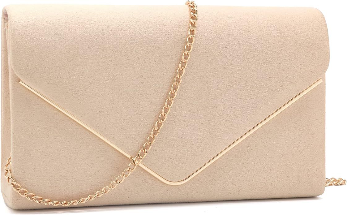 Women Faux Suede Evening Bags Clutch Purses For Women Envelope Handbags Cocktail Prom Wedding Pur... | Amazon (US)