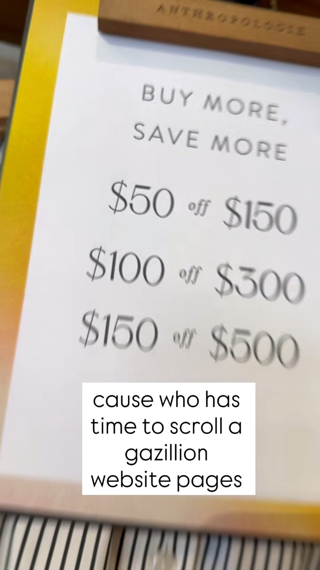
Girls, I saved y’all so much time and narrowed it down to some of my favorite items! ￼
*Anthro Buy more, Save more Sale 
$50 off $150
$100 off $300
$150 off $500
 

#LTKstorytime #LTKdayinmylife #LTKSaleAlert