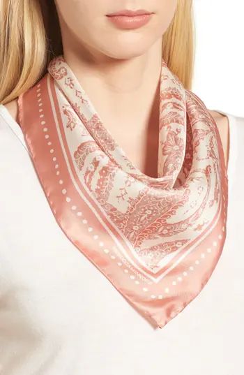 Women's Rebecca Minkoff Ornament Paisley Silk Bandana, Size One Size - Pink | Nordstrom