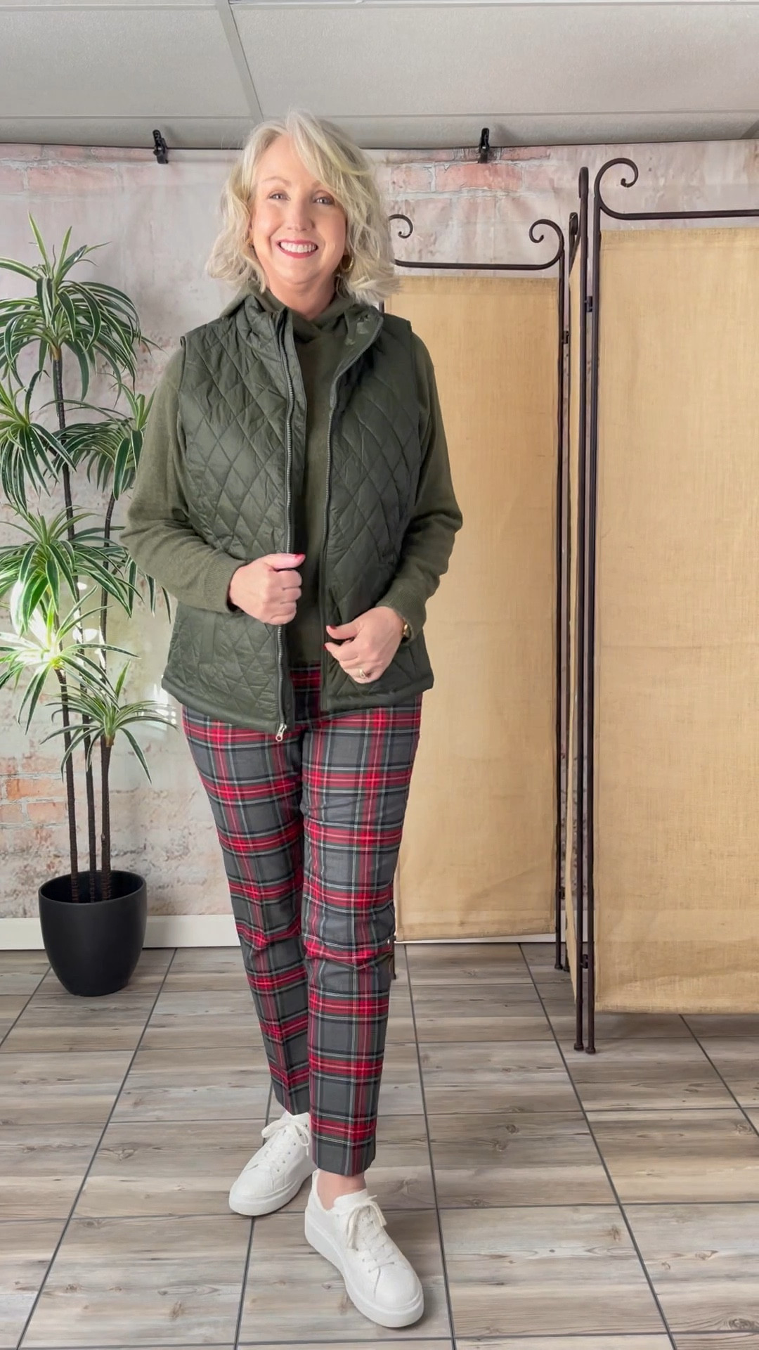 The perfect holiday look for any occasion! This green vest is the perfect way to add on an extra layer. 

#LTKSeasonal #LTKstyletip #LTKHoliday