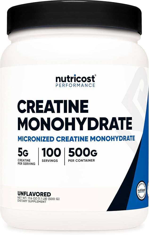 Nutricost Creatine Monohydrate Micronized Powder 500G, 5000mg Per Serv (5g) - Micronized Creatine... | Amazon (US)