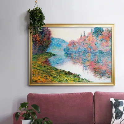 Banks of the Seine at Jenfosse - Single Picture Frame Print on Canvas | Wayfair North America