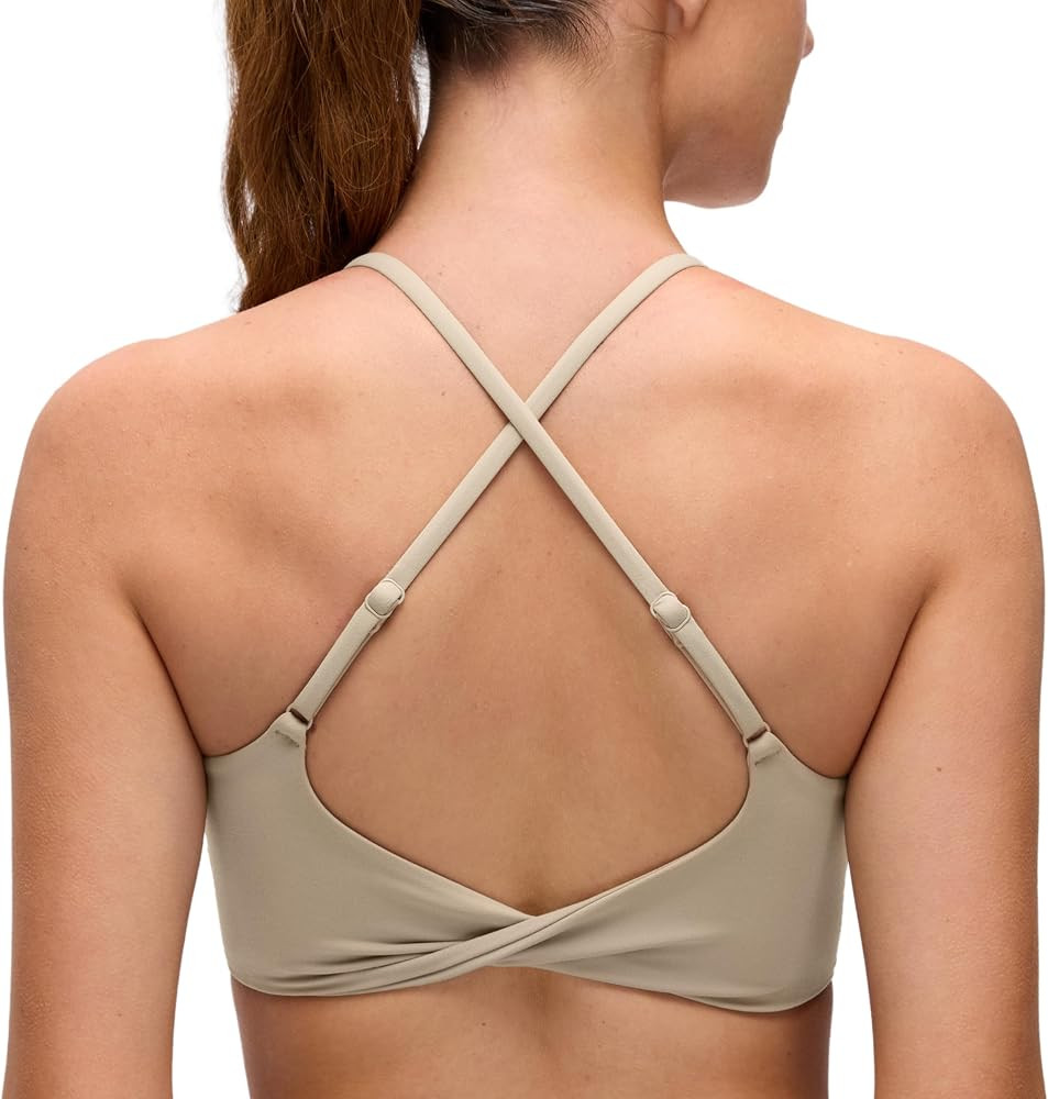 CRZ YOGA Butterluxe Twist Back Sports Bras | Amazon (US)