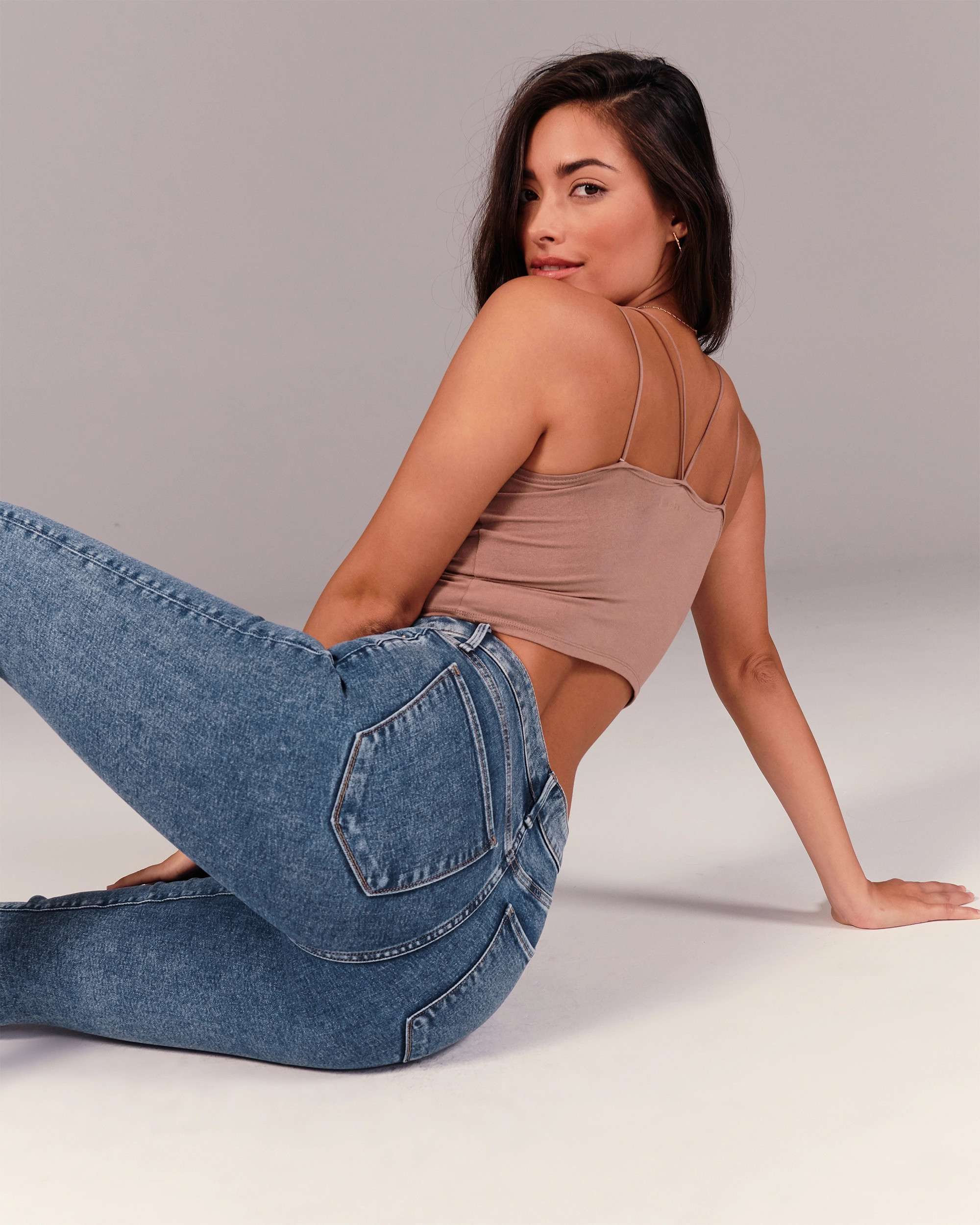 Curve Love High Rise Super Skinny Ankle Jeans | Abercrombie & Fitch (US)