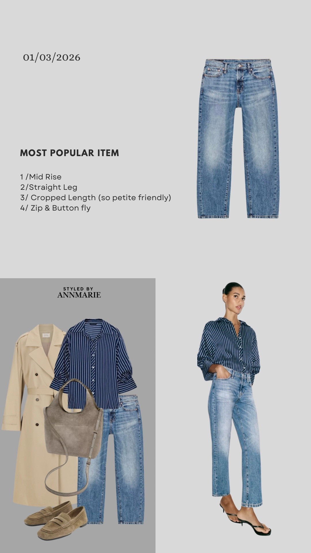 Most popular item this week cripped straight leg jeans 

#LTKPetite