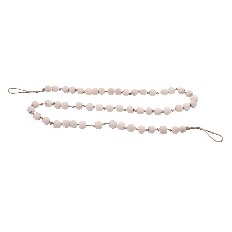 Melrose International Wood Beaded String Garland (Set of 2) | Lowe's
