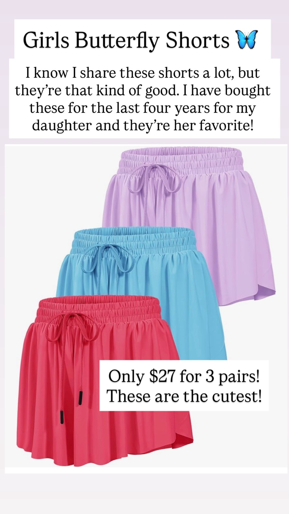 Girls butterfly shorts 

#LTKootd