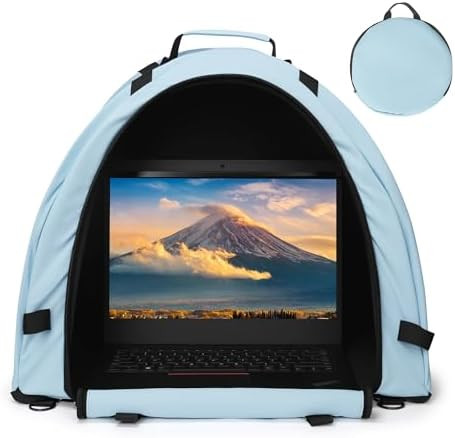Portable Laptop Sun Shade Foldable Laptop Tent for Working Outside Computer Privacy Hood Heat & U... | Amazon (US)