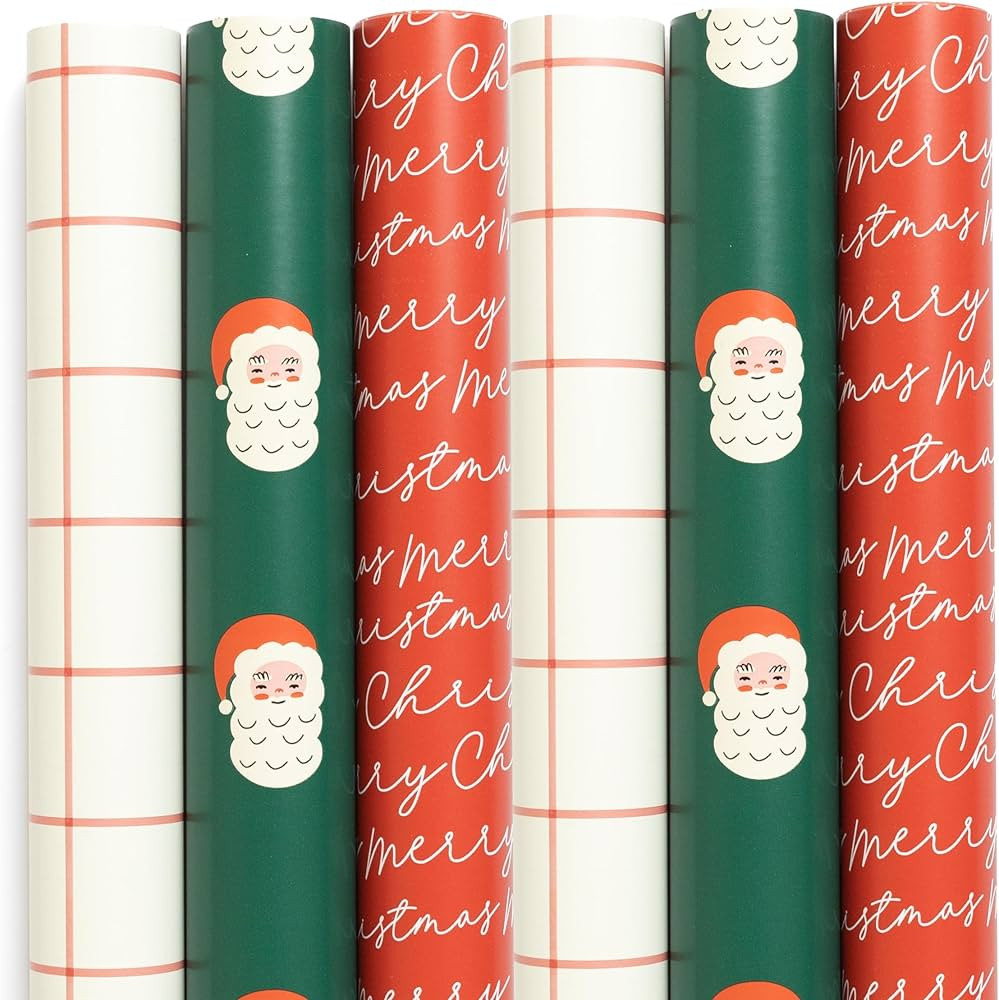 Merry Market Satin Christmas Wrapping Paper (Double Traditional) | Amazon (US)
