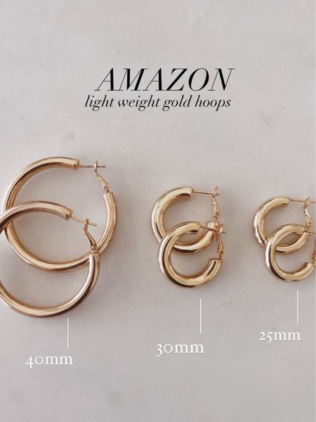 Amazon find, light weight gold colored hoops, gift idea #StylinbyAylin 

#LTKfindsunder50 #LTKstyletip #LTKGiftGuide