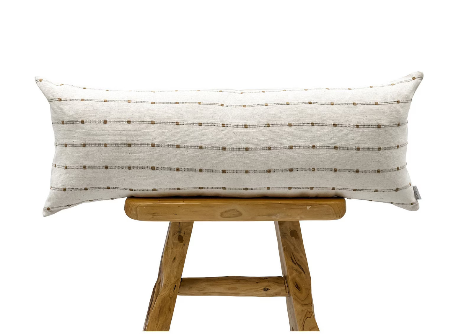 Extra Long Lumbar Pillow Cover, Bolster Pillow, Hmong Pillow, Ethnic Cream White With Beige Textu... | Etsy (US)