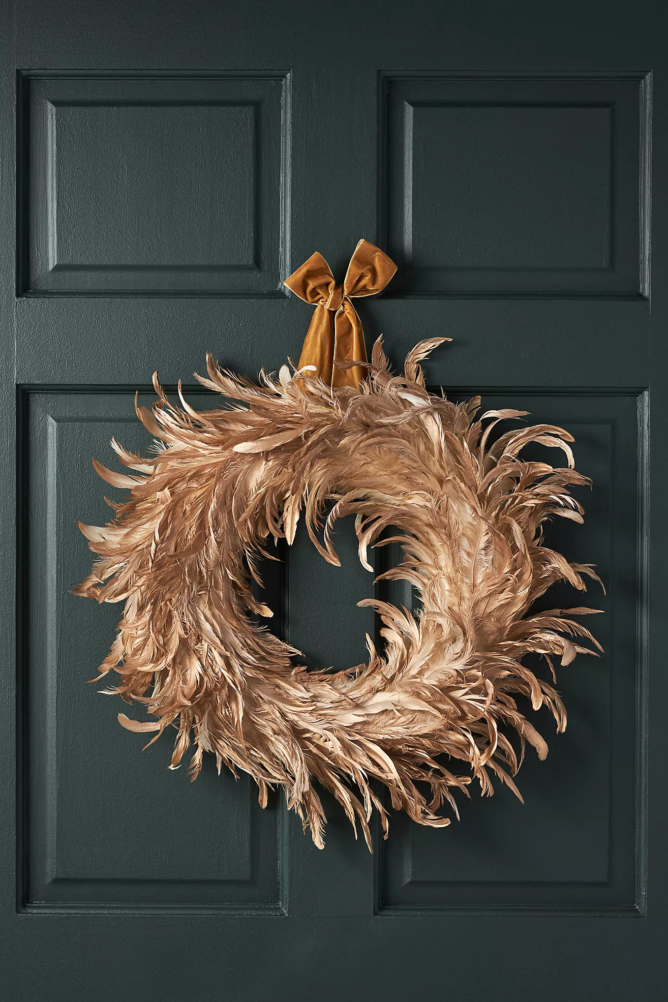 Golden Feather Wreath | Anthropologie (US)