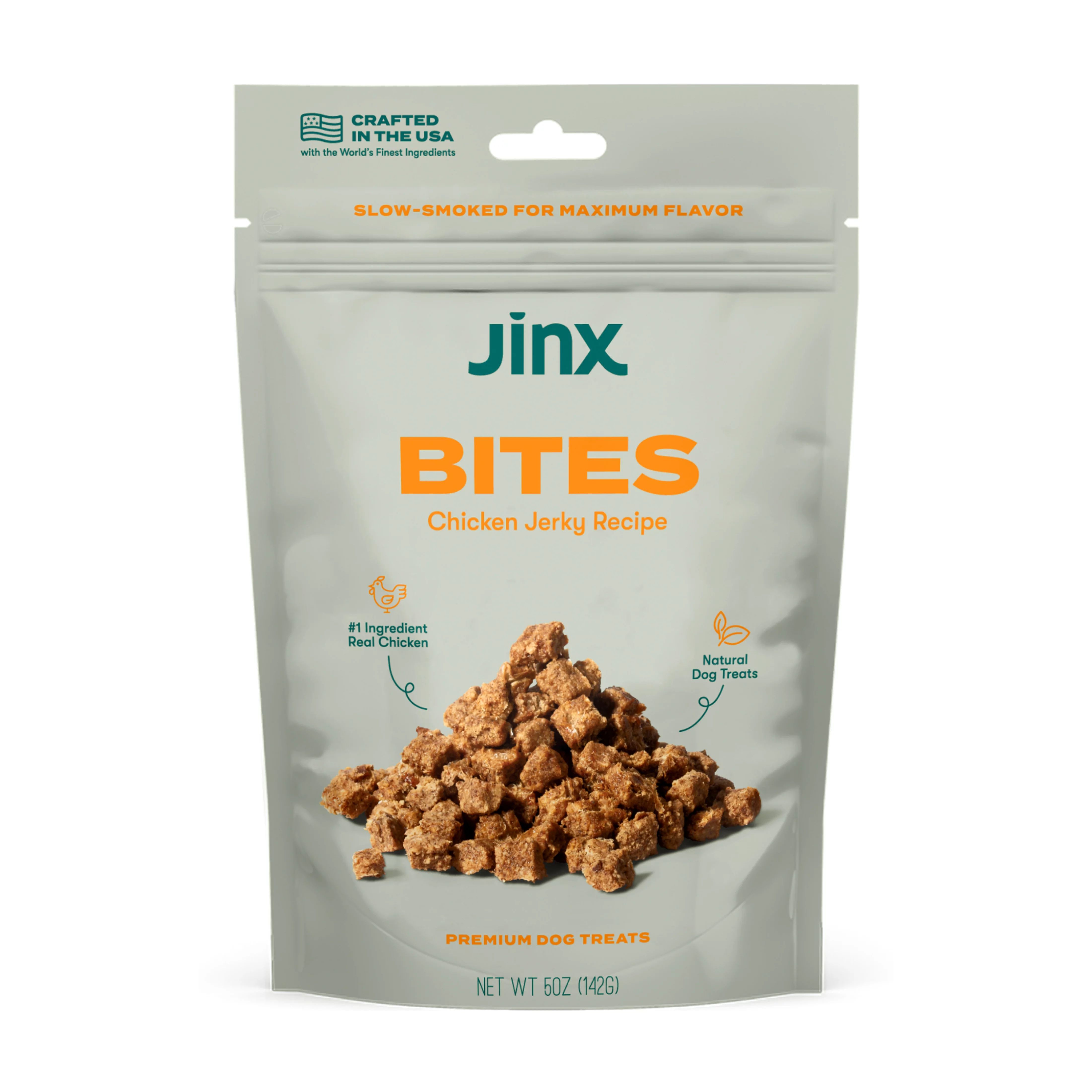 Jinx All Natural Slow-Smoked Chicken Flavor Jerky Bites for Dogs, 5 oz Bag | Walmart (US)