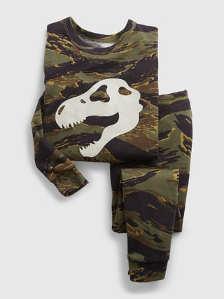 babyGap 100% Organic Cotton Dinosaur Graphic Camo PJ Set | Gap (US)