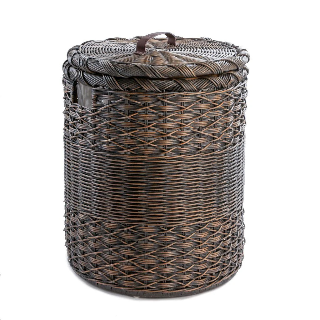Round Wicker Laundry Hamper | The Basket Lady