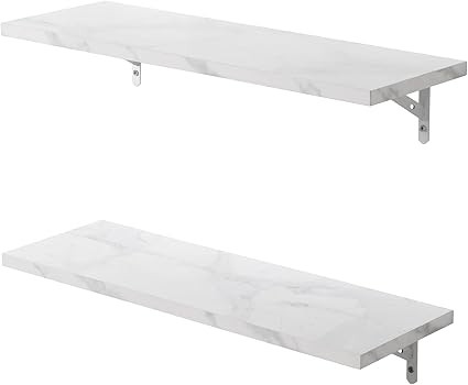 SUPERJARE Wall Mounted Floating Shelves, Set of 2, Display Ledge, Storage Rack for Room/Kitchen/O... | Amazon (US)