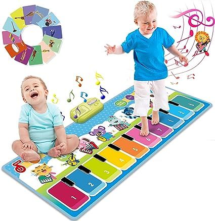 Joyjoz Piano Mat, Upgraded Musical Mat with 8 Instruments Sounds Child Floor Keyboard Touch Play ... | Amazon (US)