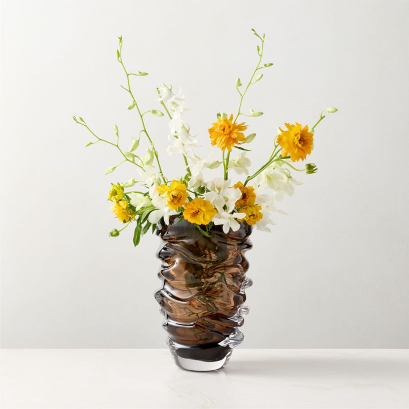 Jacqueline Brown Handblown Glass Vase | CB2