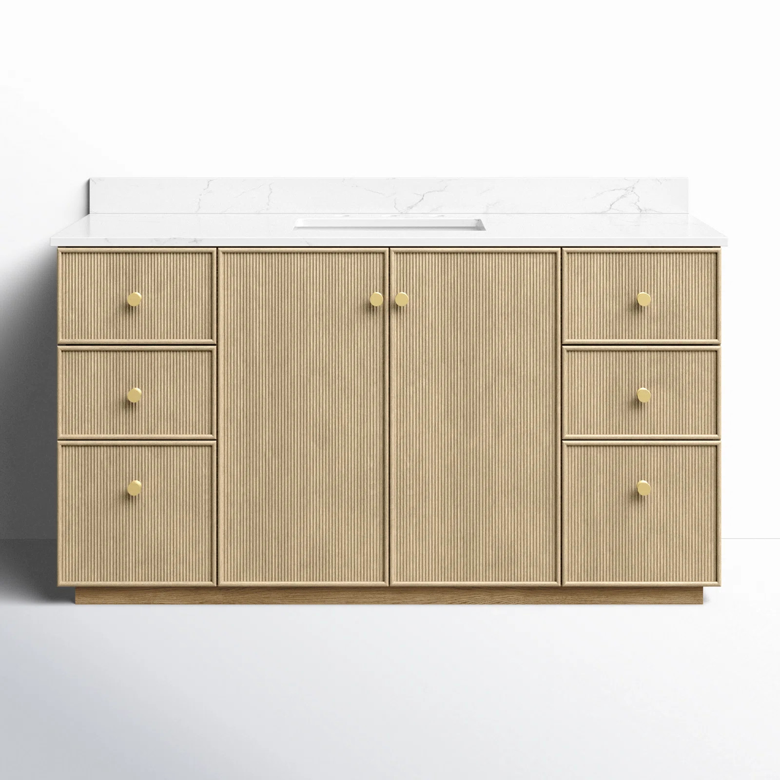 Rally 60'' Free Standing Single Bathroom Vanity with Quartz Top | Wayfair North America