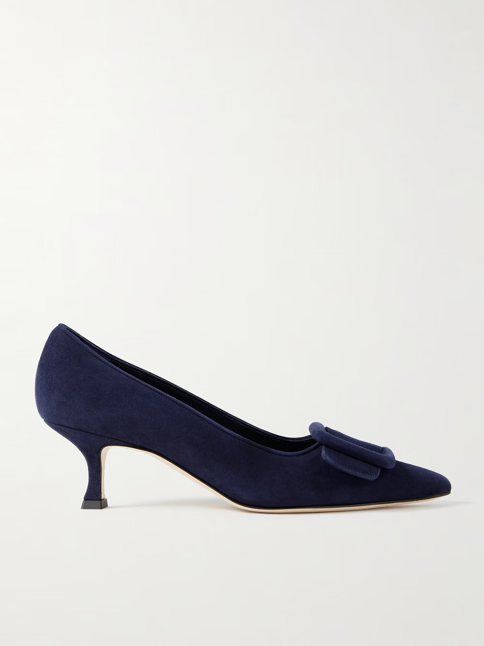 Maysale 50 buckled suede pumps | NET-A-PORTER (US)